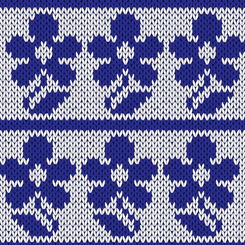 用深蓝色花朵编织华丽的无缝彩色图案