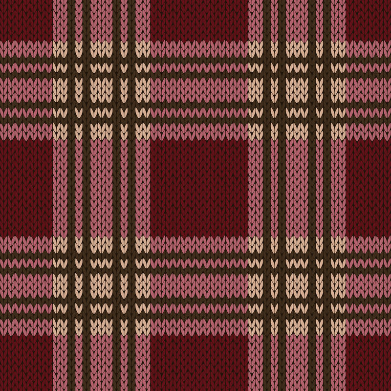 绿松石、深蓝色和黄色针织无缝图案