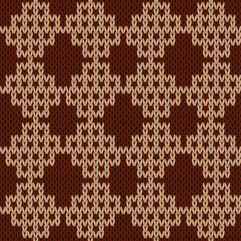 棕色和可可色针织无缝装饰图案