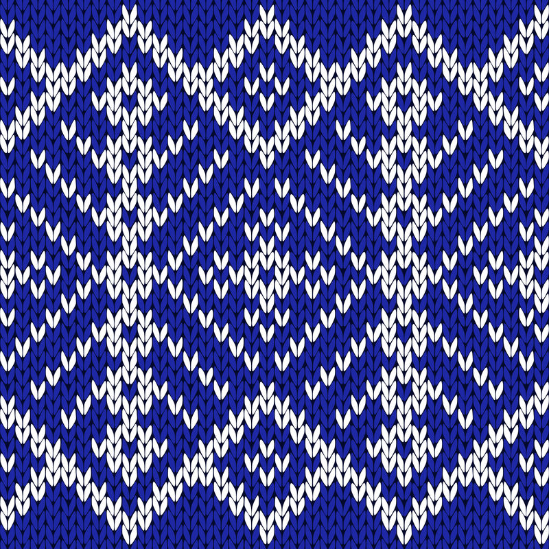 蓝白色针织无缝装饰图案
