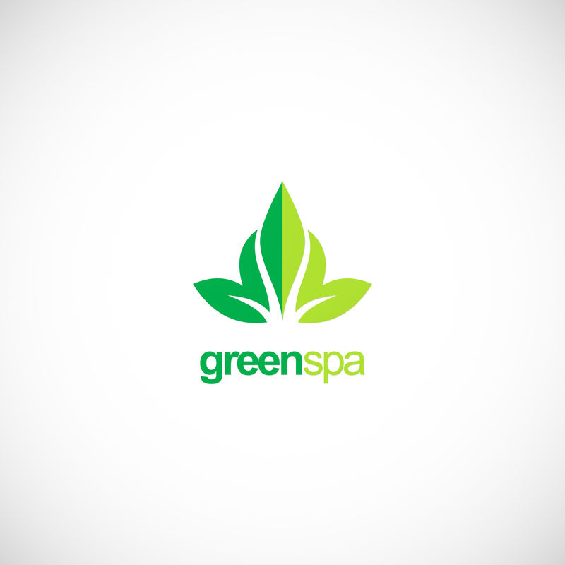 绿叶图标集设计元素-Hijau daun公司