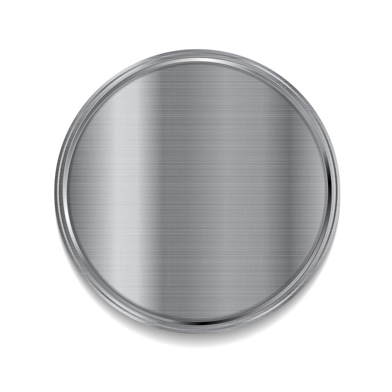 高科技金属质感圆形按钮