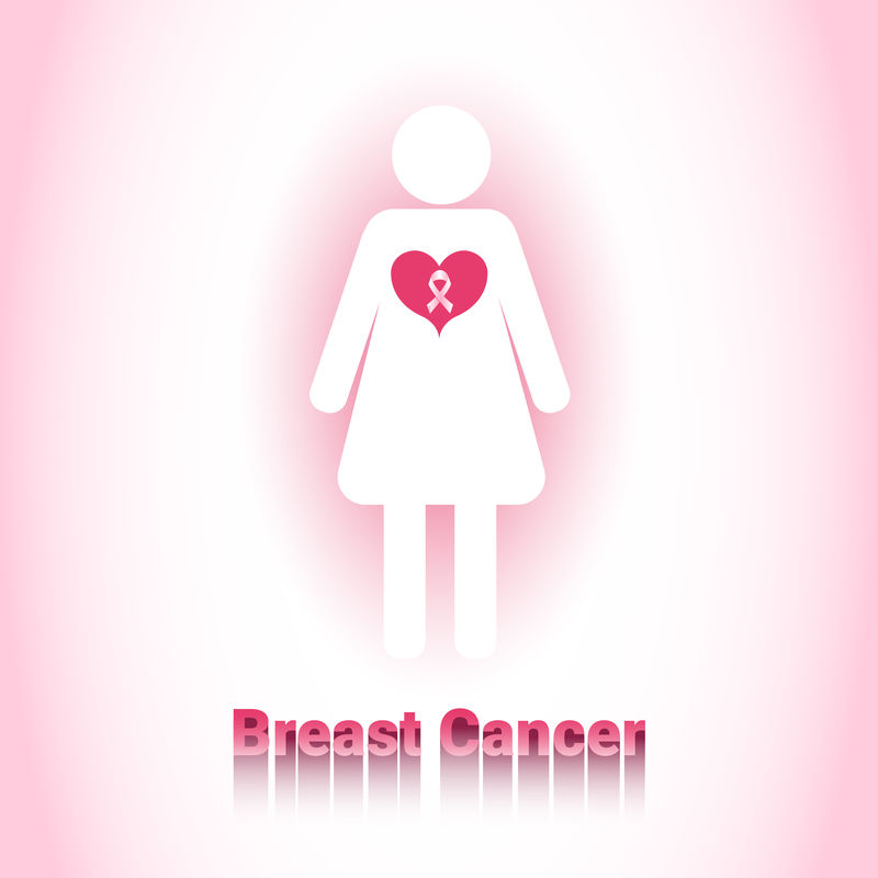 女孩象征乳腺癌意识概念