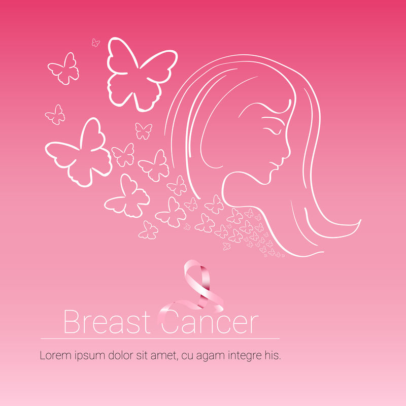 粉红丝带乳腺癌意识女性身体