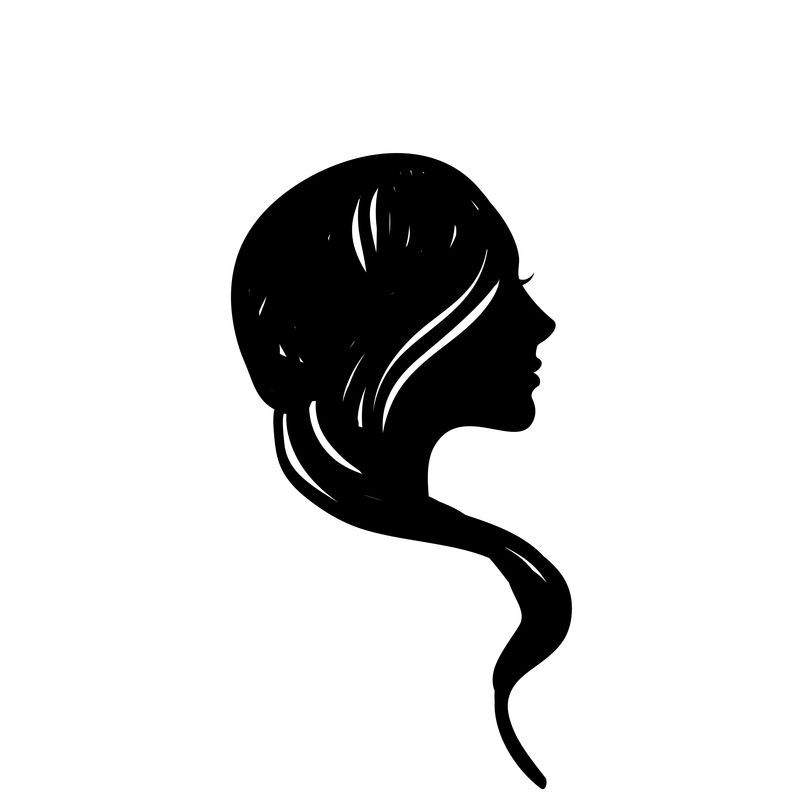 发型图标矢量插图设计