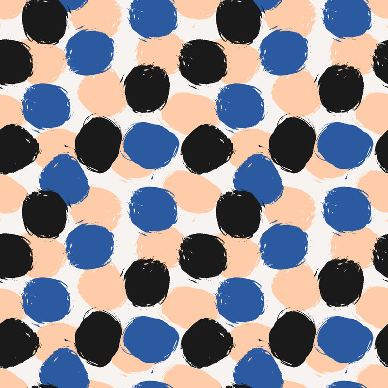 手绘圆形无缝图案