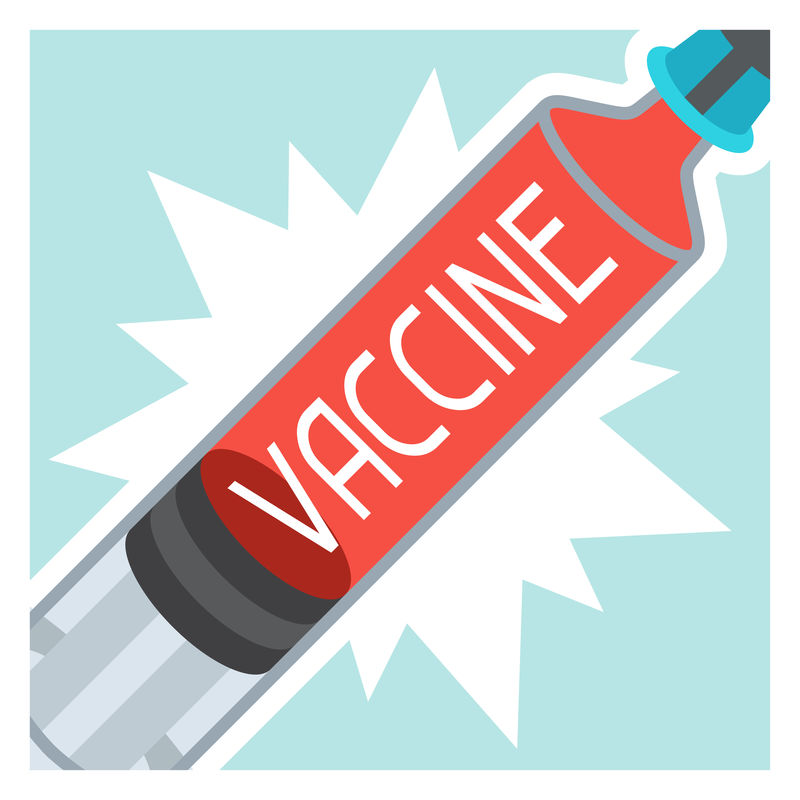注射器与疫苗医学概念抽象图