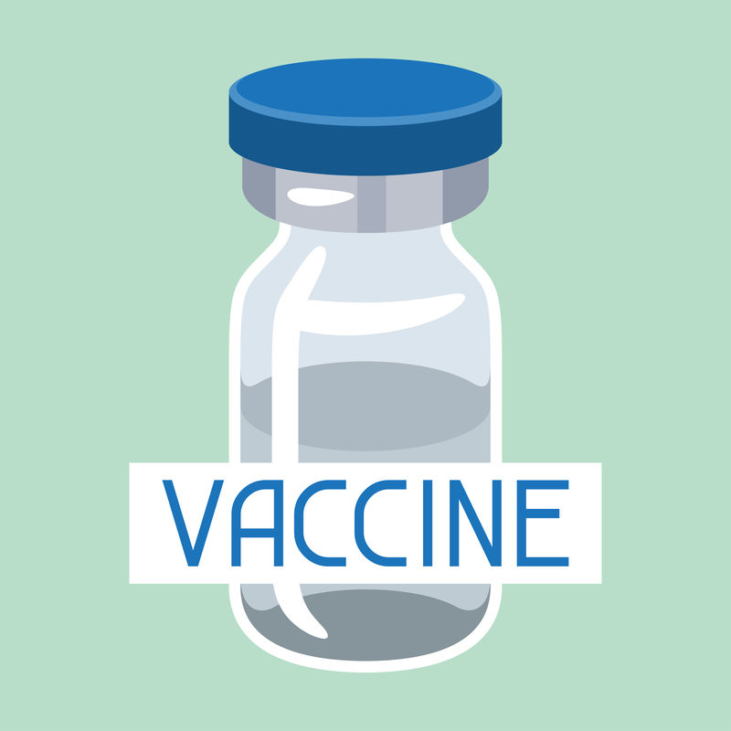 玻璃瓶疫苗医学概念抽象图