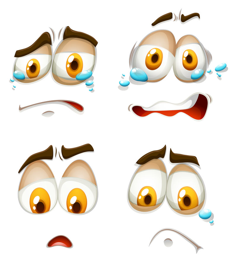 白色的面部表情