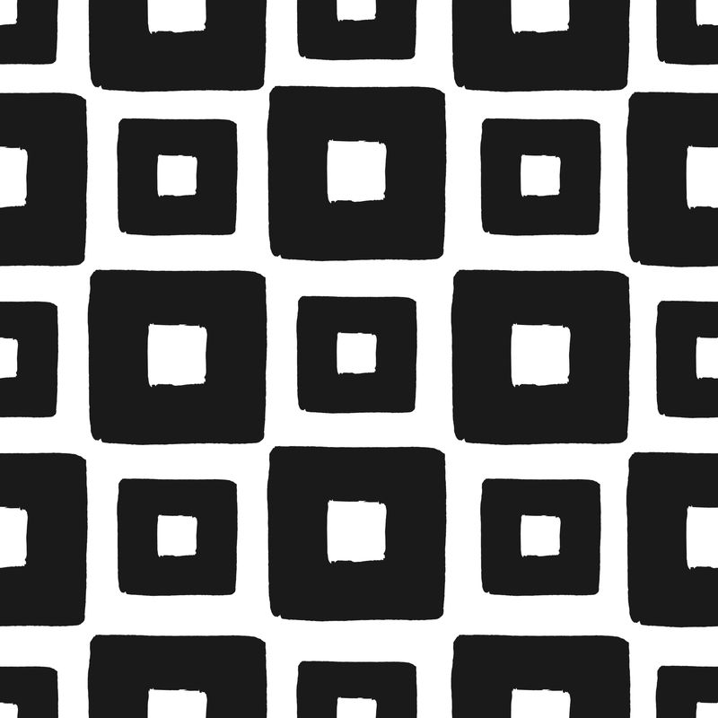 手绘方形无缝图案