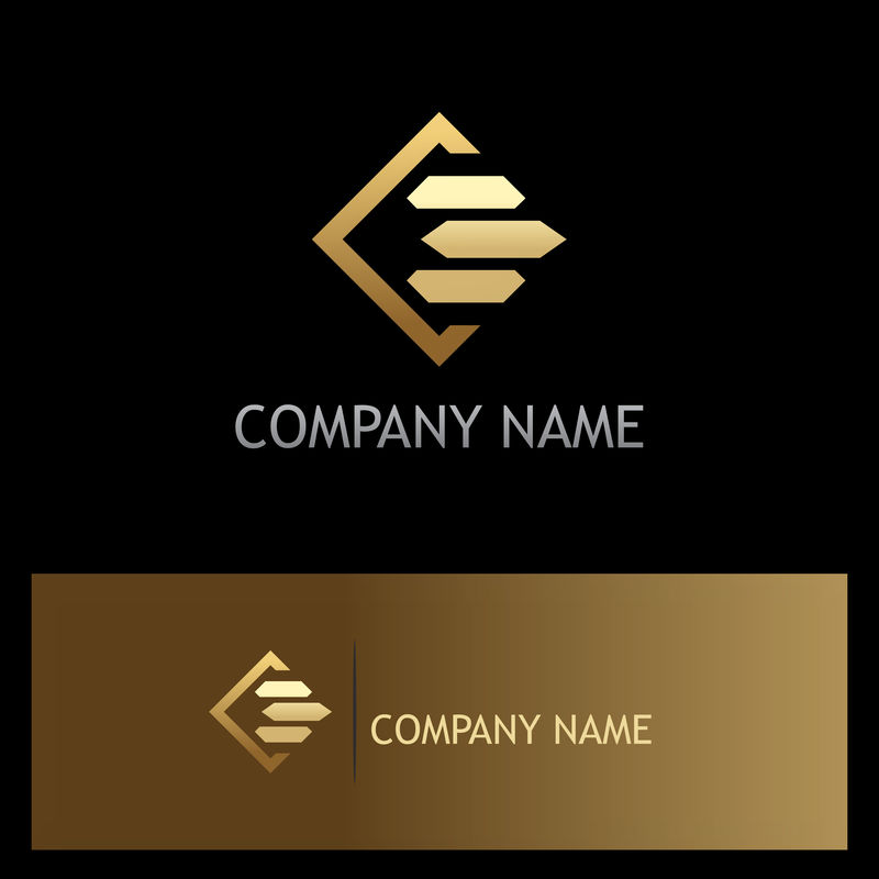矢量的金色logo标志