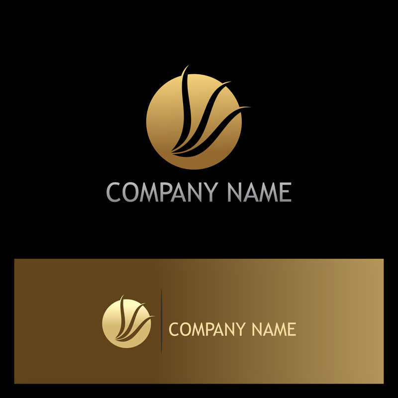 矢量的金色logo标志