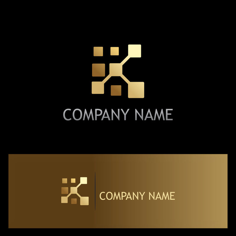 矢量的金色logo标志