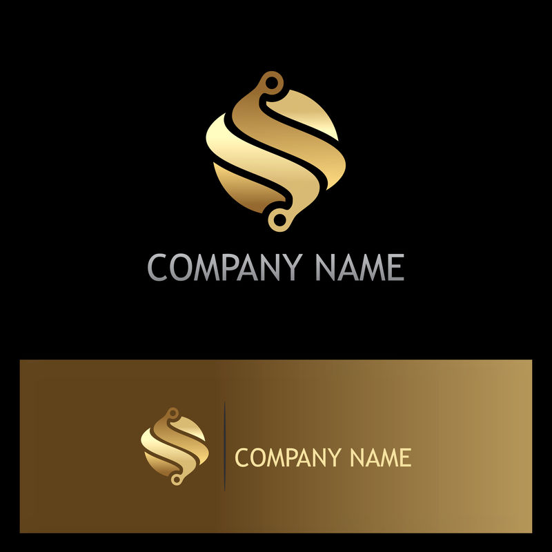 矢量的金色logo标志