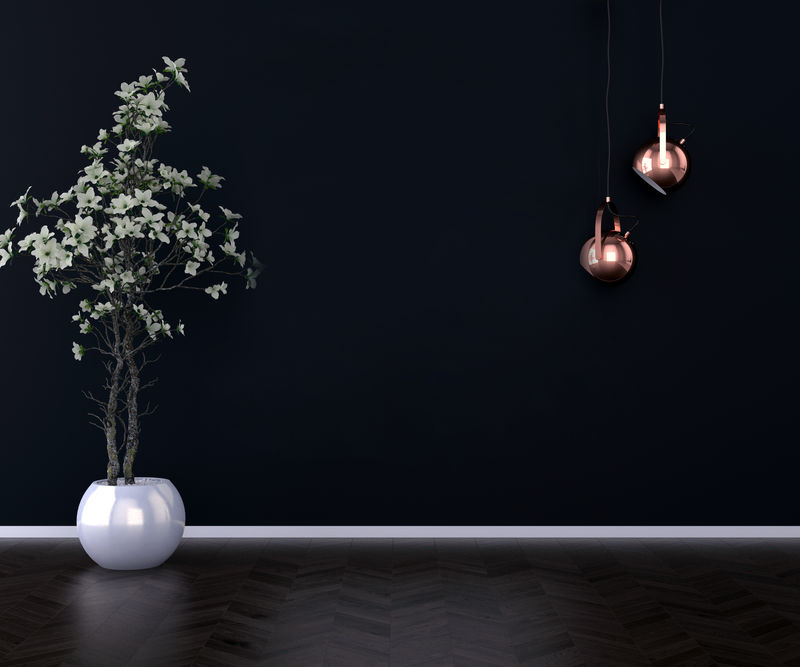 深色内部背景,空白相框模拟