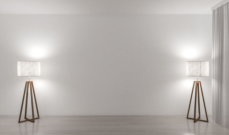 室内背景-带白色窗帘的浴室.实物模型