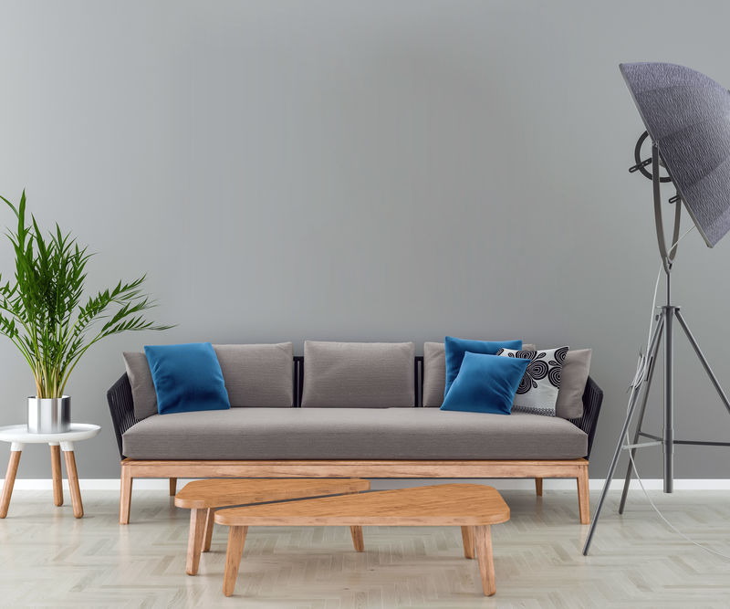 墙上的空白相框