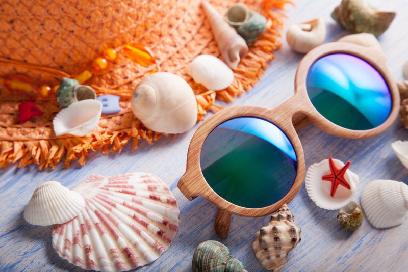 海滩配件眼镜帽子弹壳