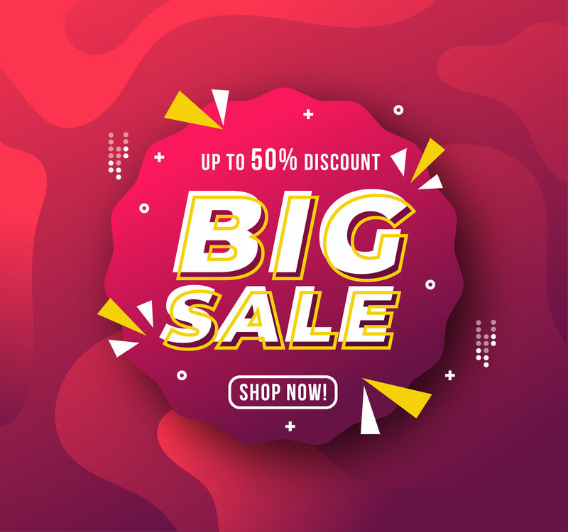 现代闪光销售折扣横幅和海报社交媒体模板推广-EPS 10矢量插图背景