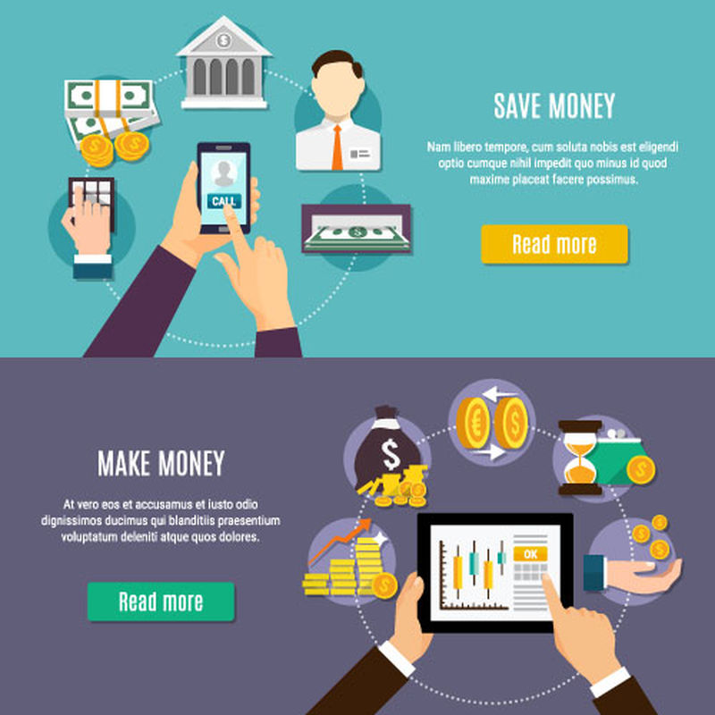 金钱平面彩旗套装