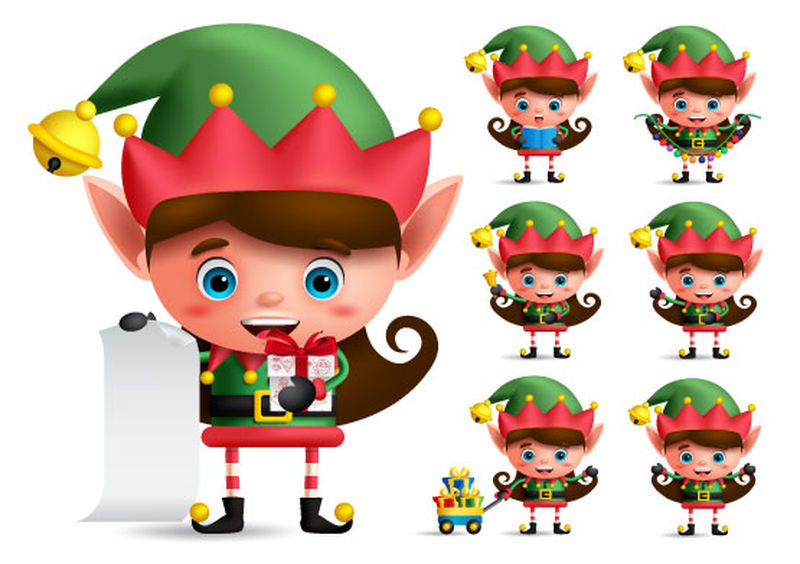 矢量圣诞精灵
