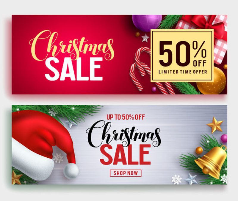 矢量圣诞节销售