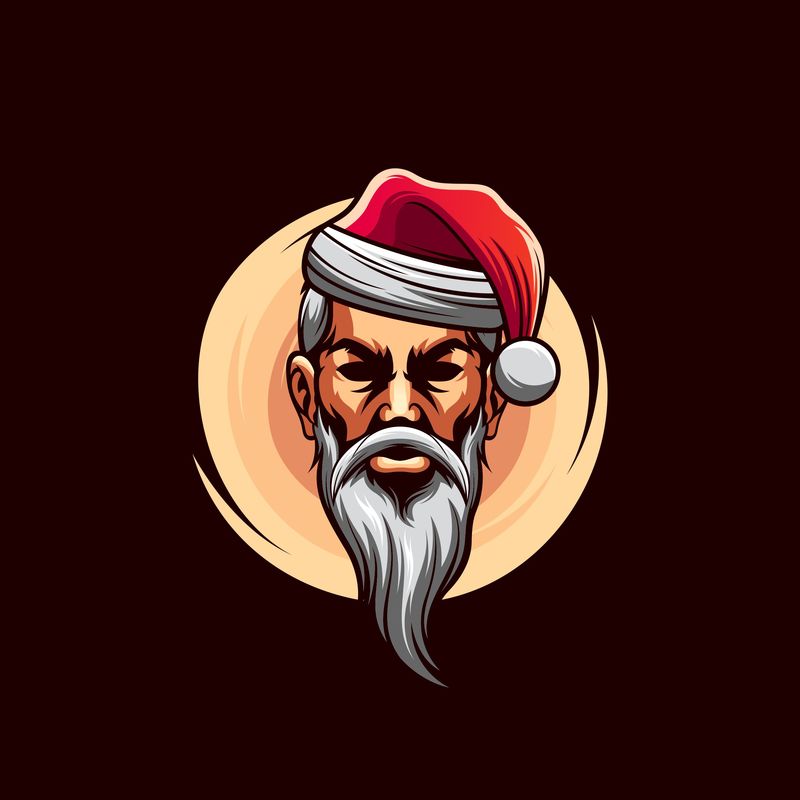 圣诞老人标志设计插画