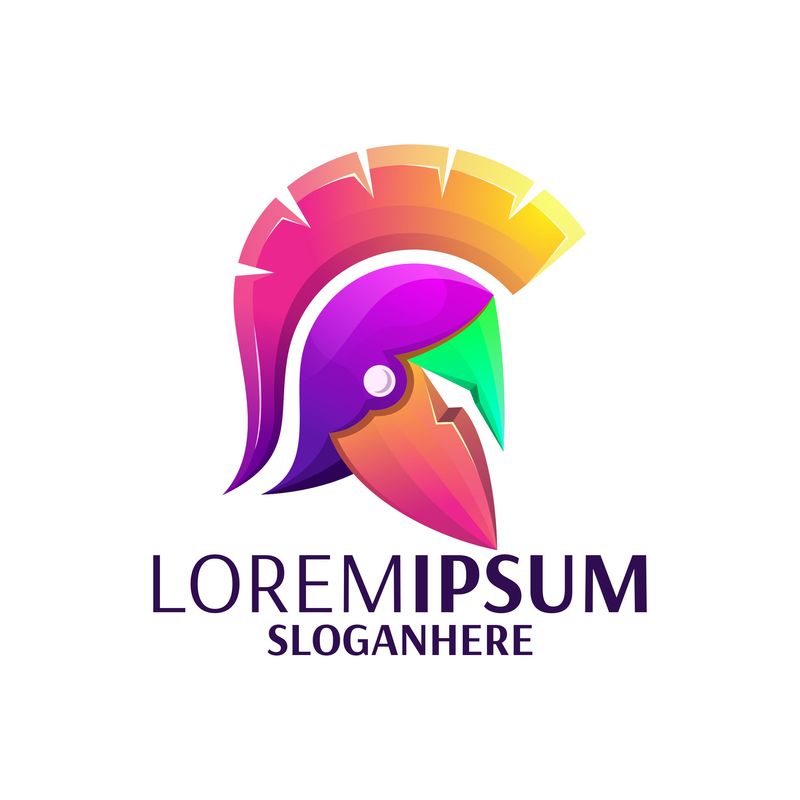 斯巴达标志设计渐变