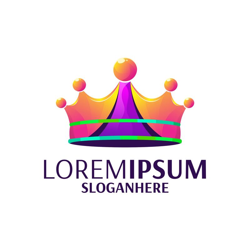 皇冠标志设计渐变