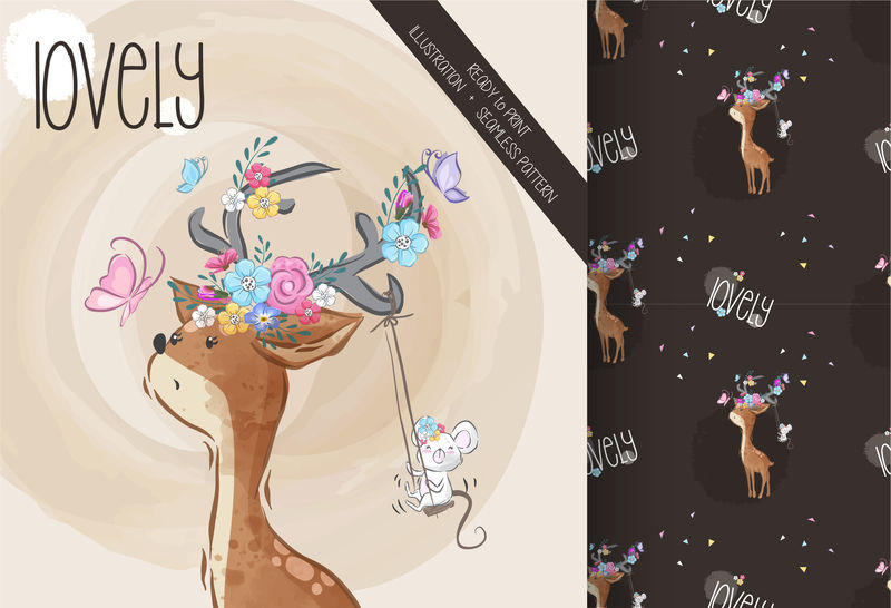 矢量可爱图案装饰设计