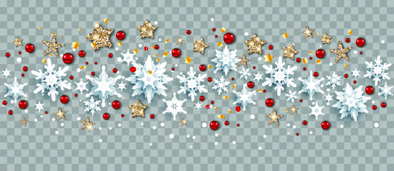 冬季季节性雪花装饰