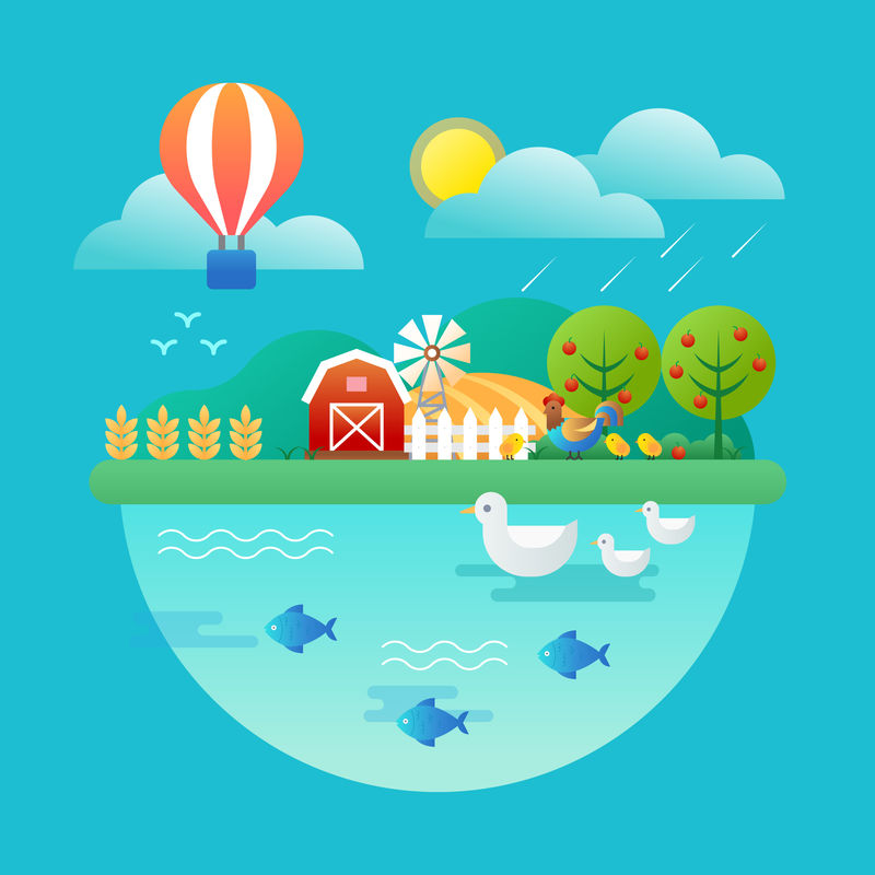 矢量生活方式设计插图