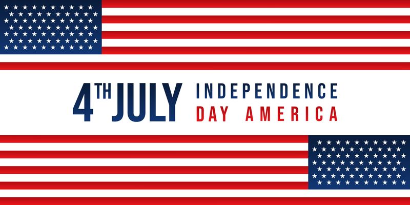 美国独立日背景向量