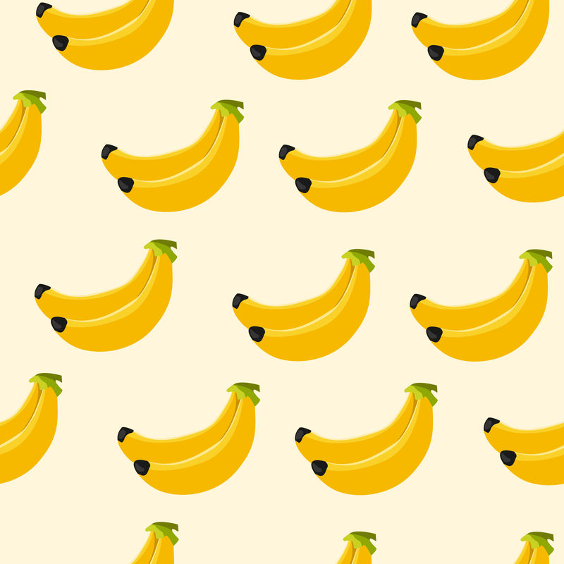 无缝图案香蕉矢量