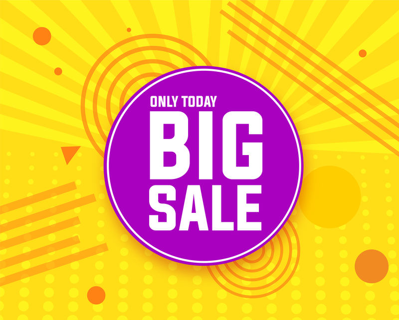 黄色大卖横幅设计矢量