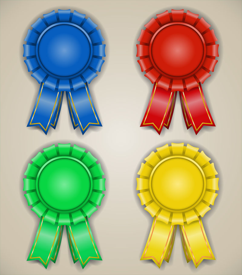 带色带矢量的空白标志