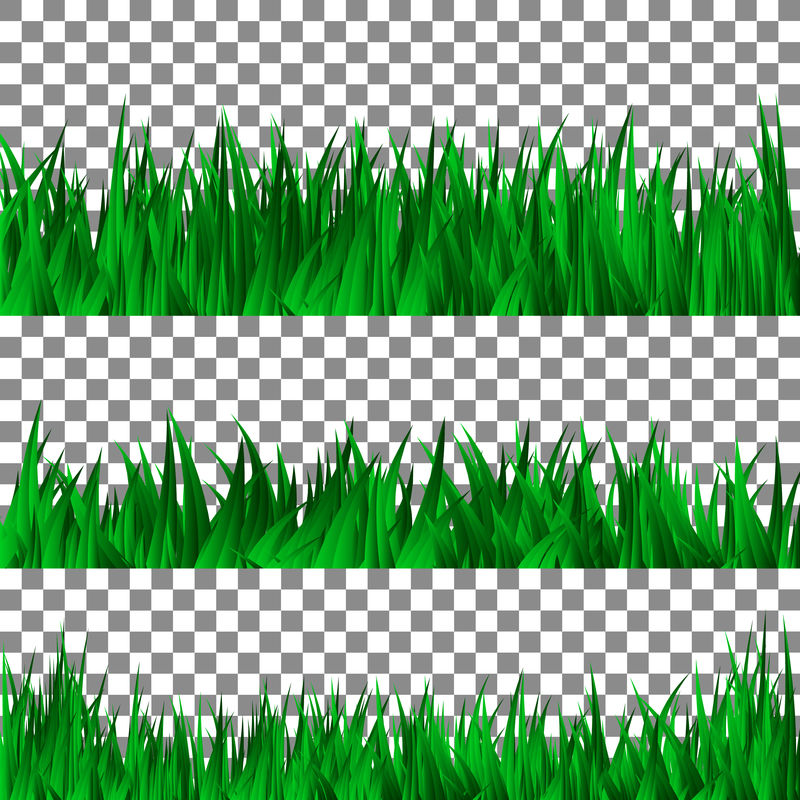一套绿草模板矢量