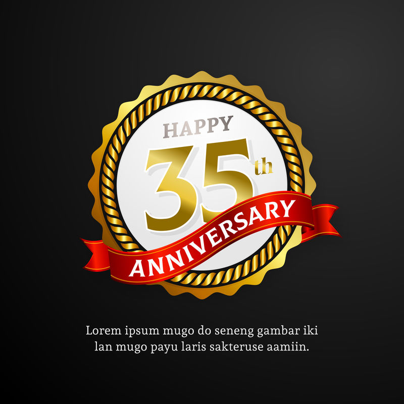 周年纪念徽章金牌向量