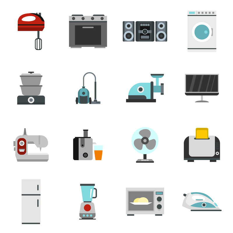 图标以平面样式设置矢量