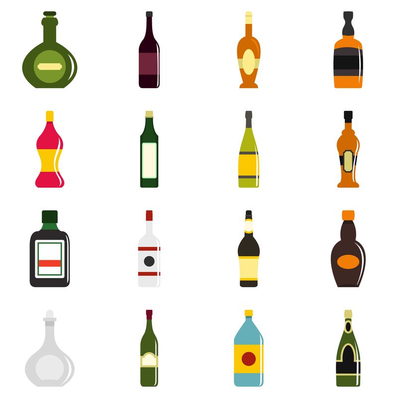 瓶形图标在平面样式向量中设置