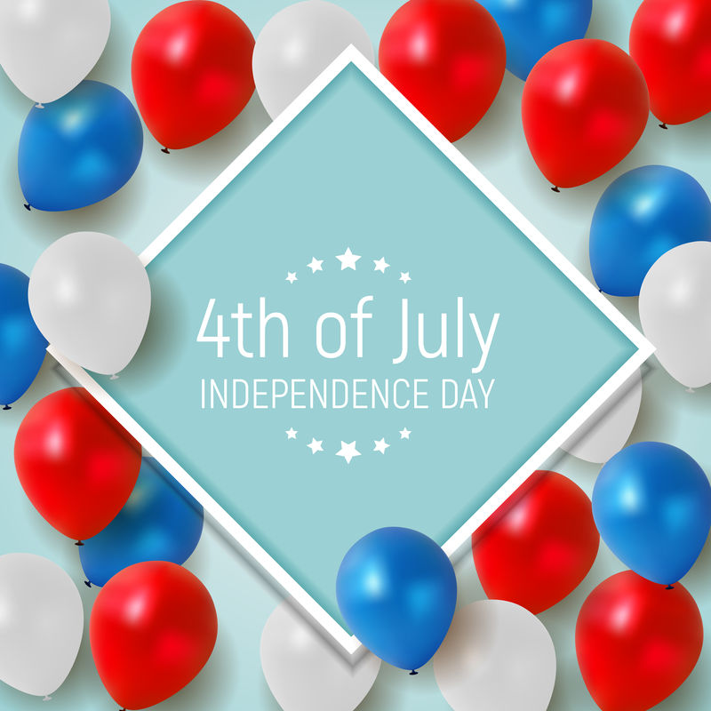 七月四日美国独立日矢量