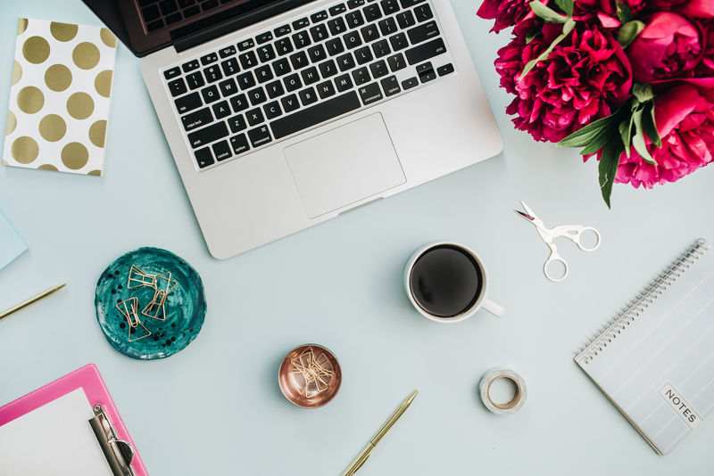 顶视图工作概念背景