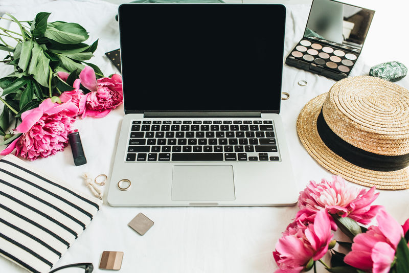 时尚美丽或生活方式博客概念