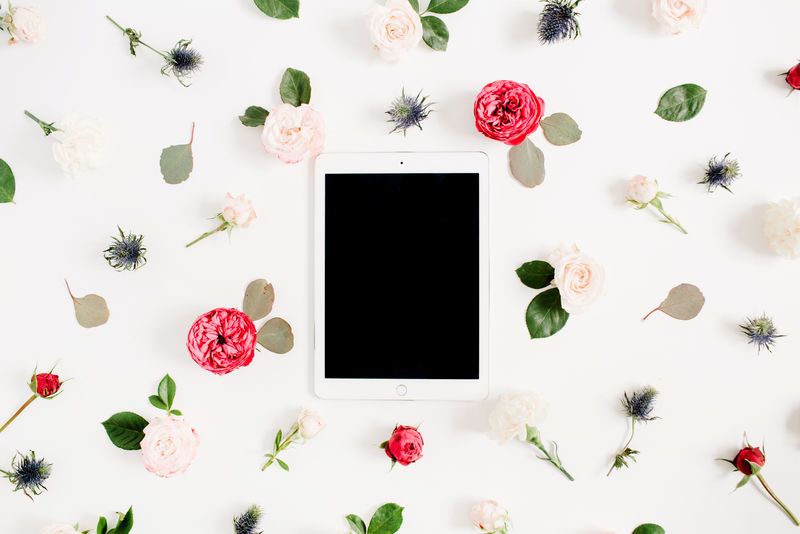 平板电脑平铺花架