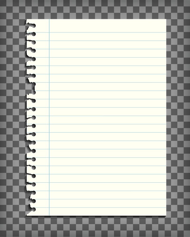 空白衬边笔记本页