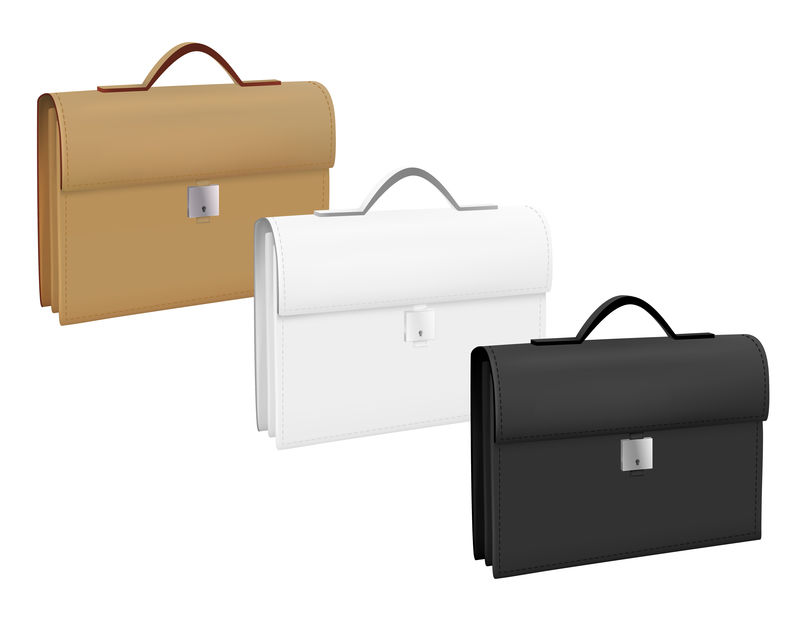 孤立背景下的商务手提箱