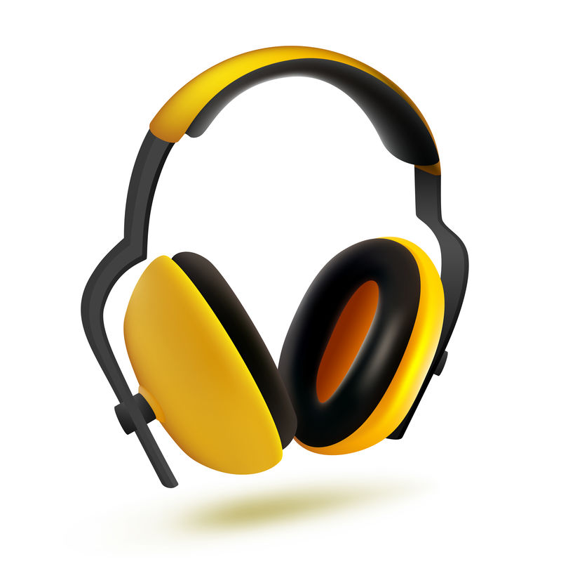 保护耳朵免受噪音的耳机。