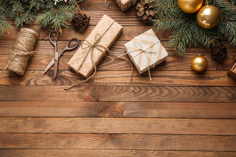 木底圣诞装饰礼品盒