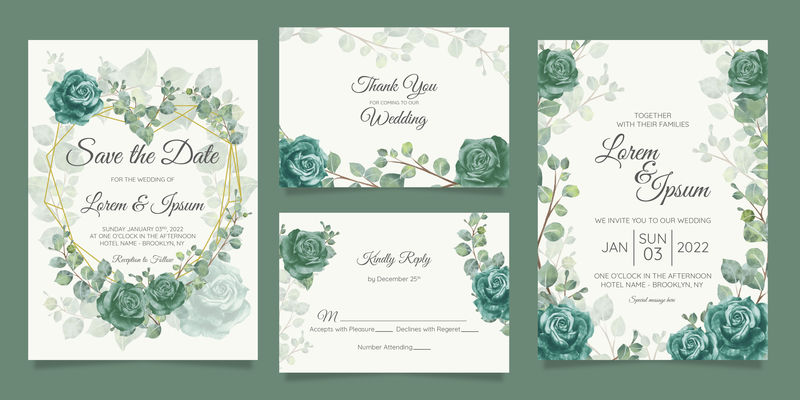 矢量花束设计:菊-大丽花-绿色植物-叶子-花-浆果-婚礼矢量请柬-完美的背景贺卡的生日-情人节-母亲节