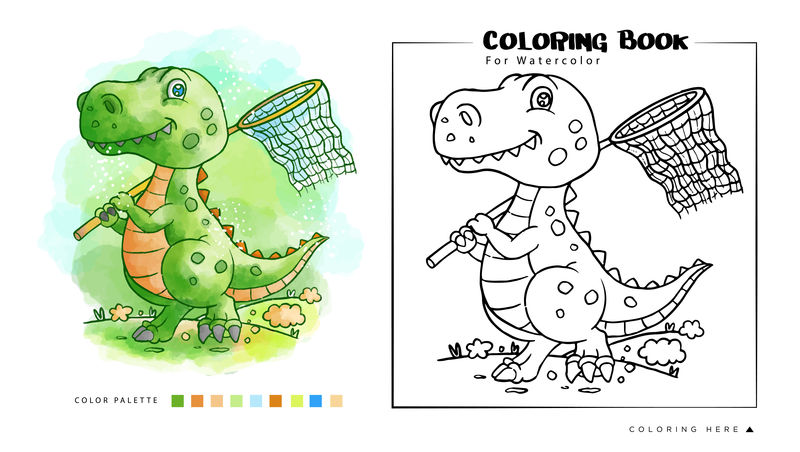 100种恐龙简笔画涂色图片